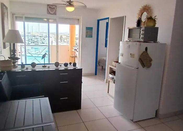 Lägenhet T2 Frontignan-plage, 6 Pers, Vue Port, Parking Inclus - Fr-1-785-17 *